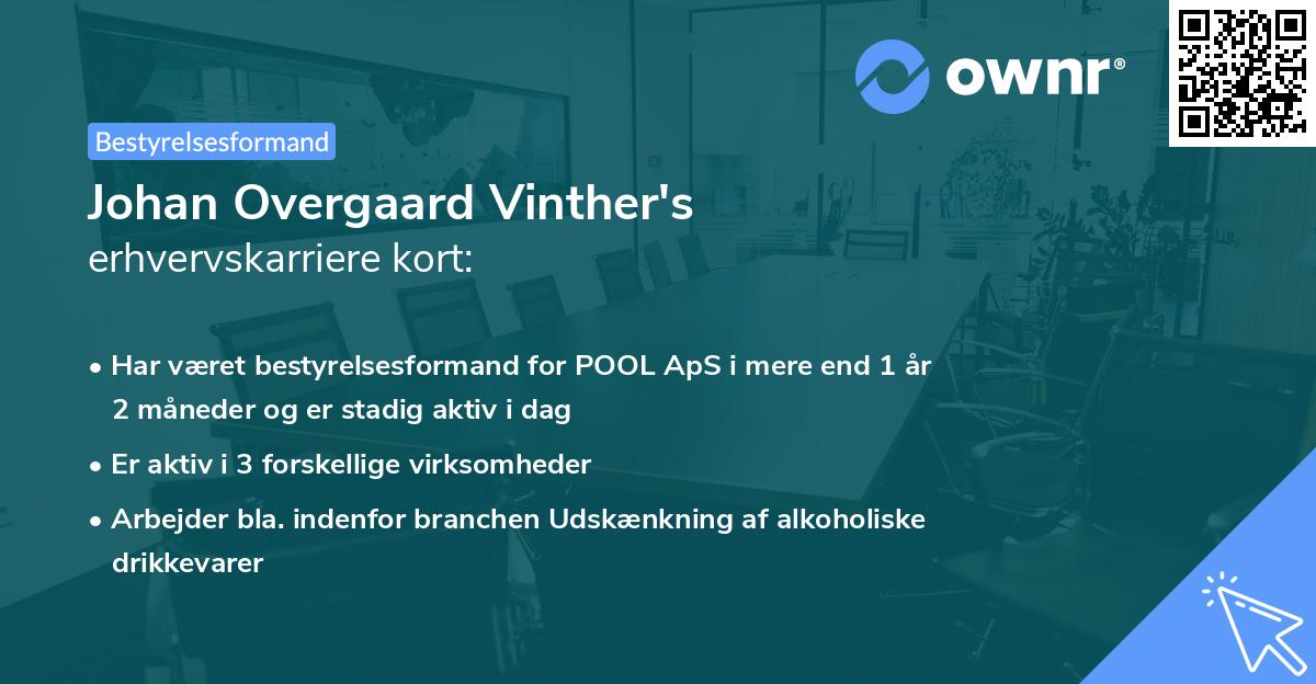 Johan Overgaard Vinther's erhvervskarriere kort