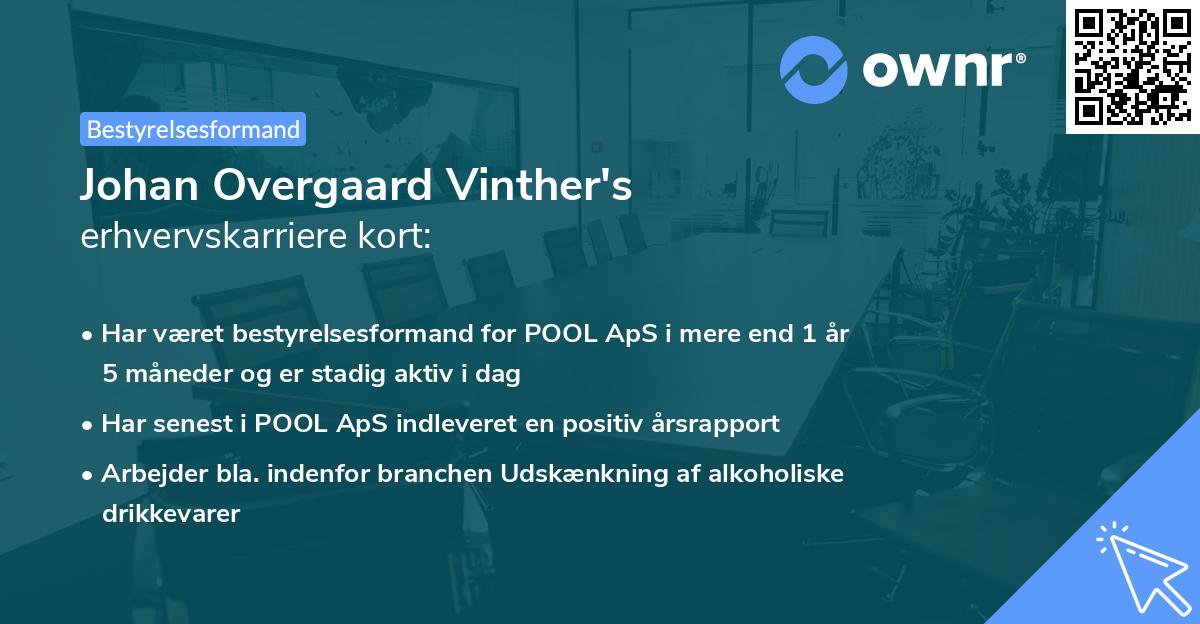 Johan Overgaard Vinther's erhvervskarriere kort