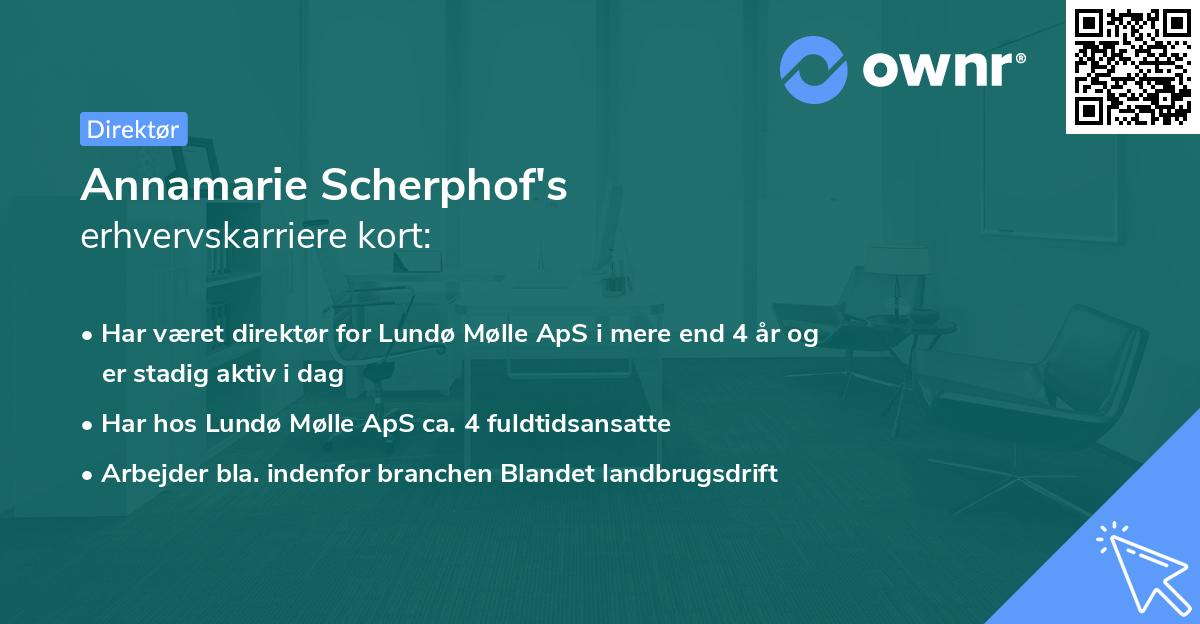 Annamarie Scherphof's erhvervskarriere kort