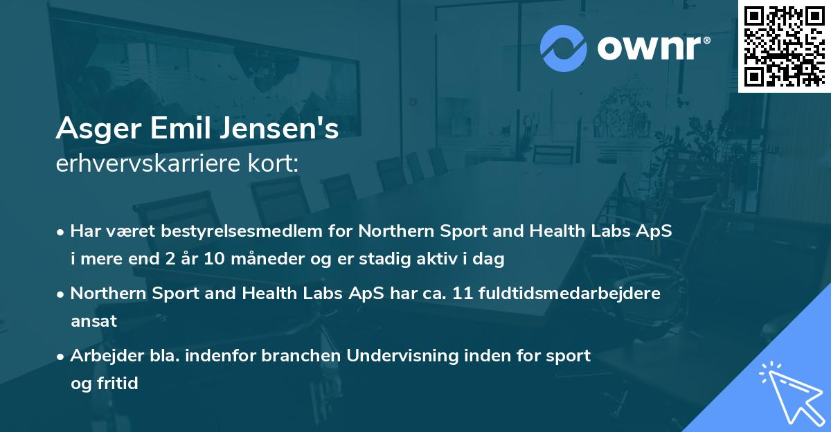 Asger Emil Jensen's erhvervskarriere kort