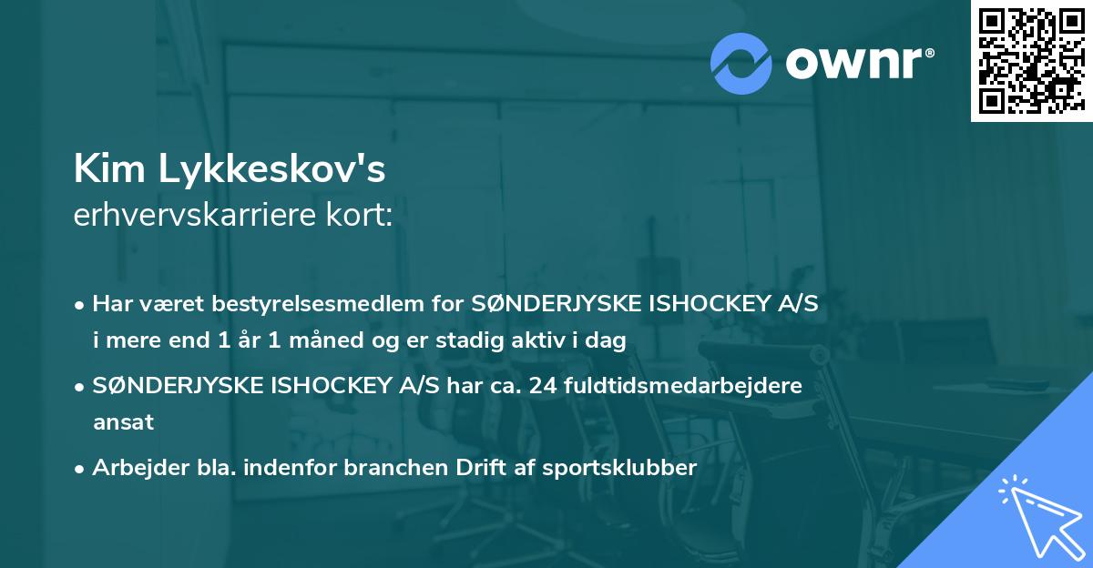 Kim Lykkeskov's erhvervskarriere kort