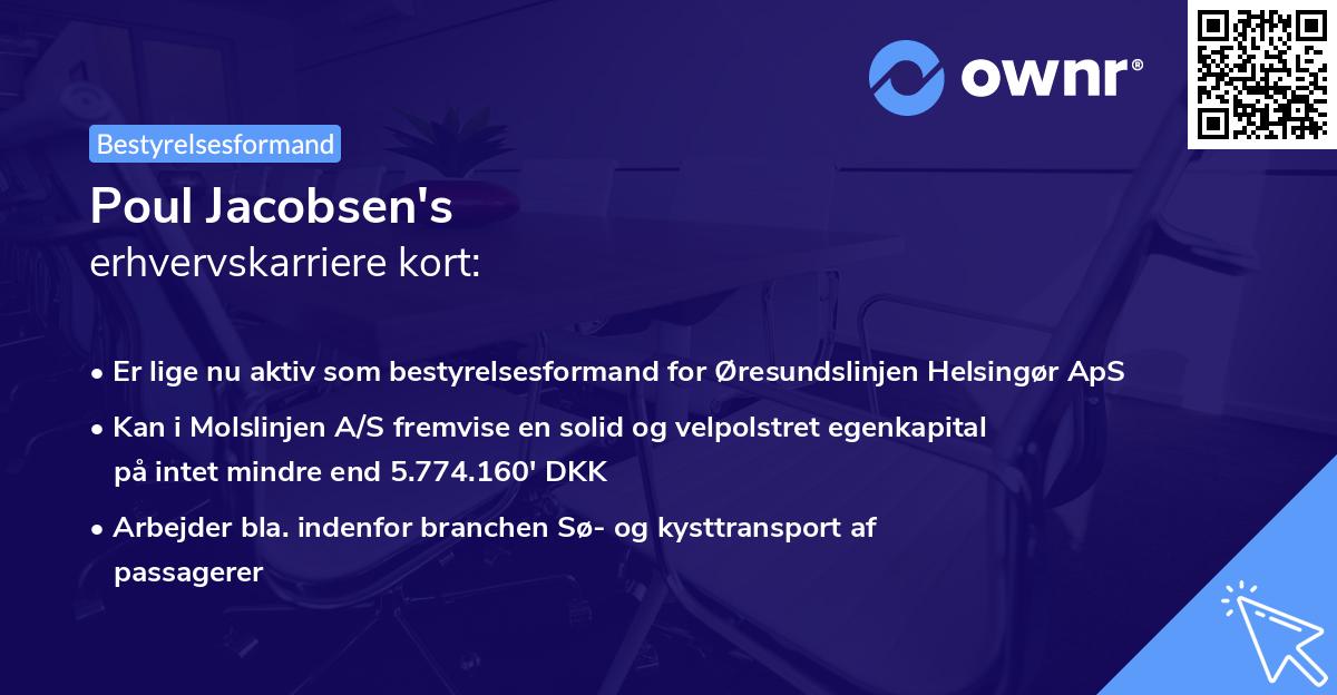 Poul Jacobsen's erhvervskarriere kort