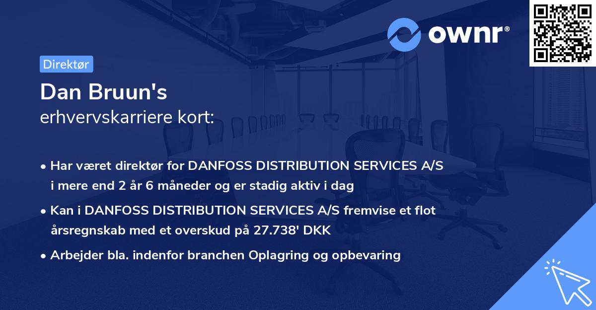 Dan Bruun's erhvervskarriere kort