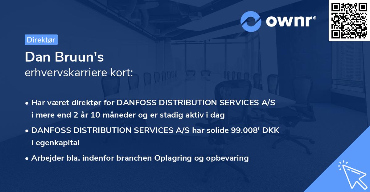 Dan Bruun's erhvervskarriere kort