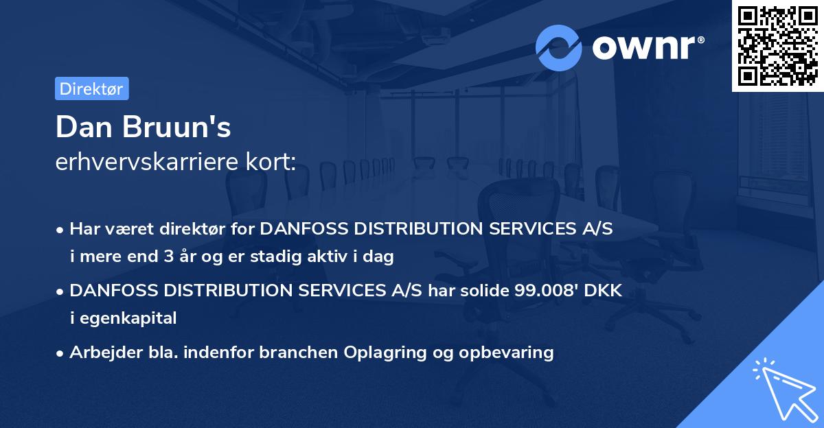 Dan Bruun's erhvervskarriere kort