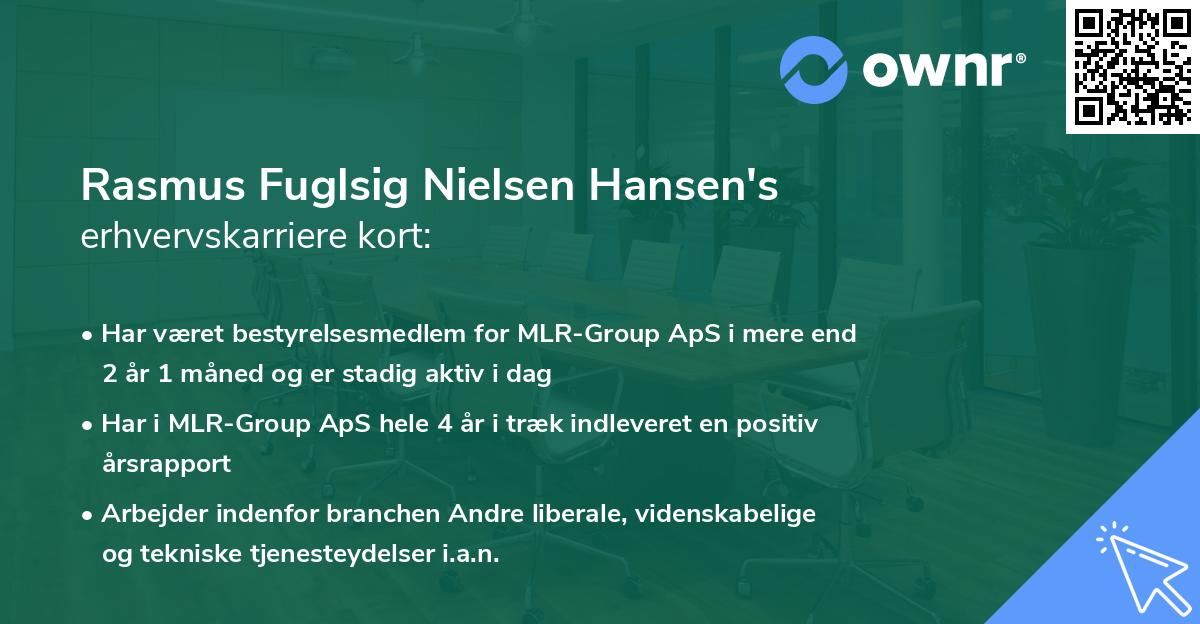 Rasmus Fuglsig Nielsen Hansen's erhvervskarriere kort