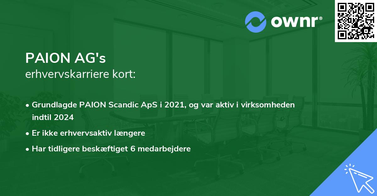 PAION AG's erhvervskarriere kort