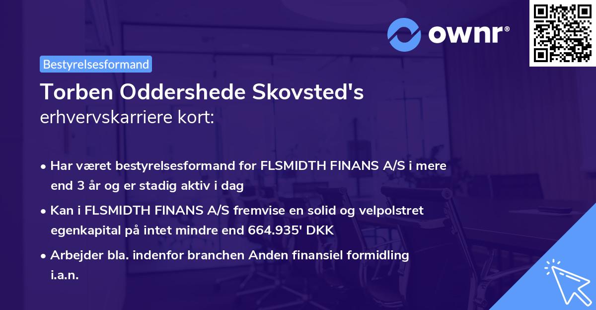 Torben Oddershede Skovsted's erhvervskarriere kort