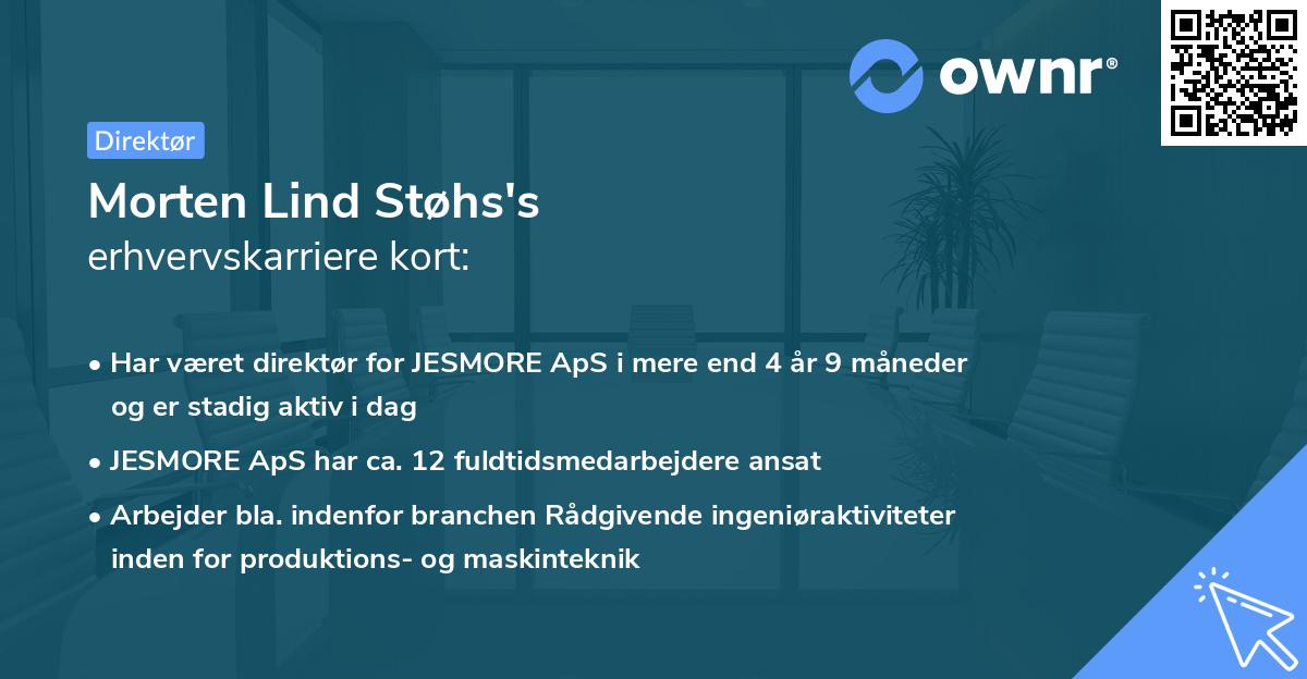 Morten Lind Støhs's erhvervskarriere kort