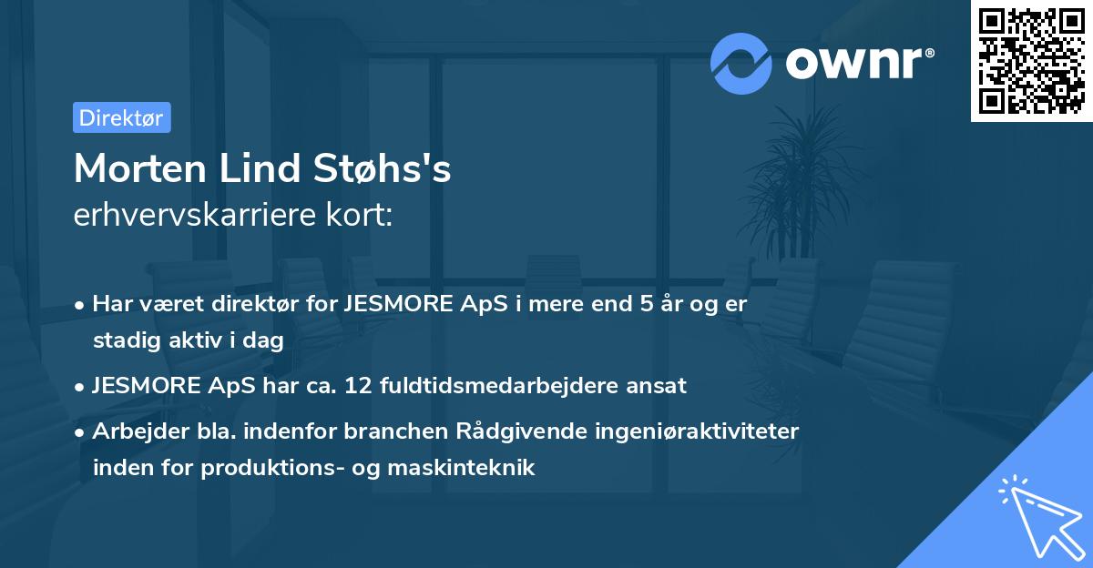 Morten Lind Støhs's erhvervskarriere kort