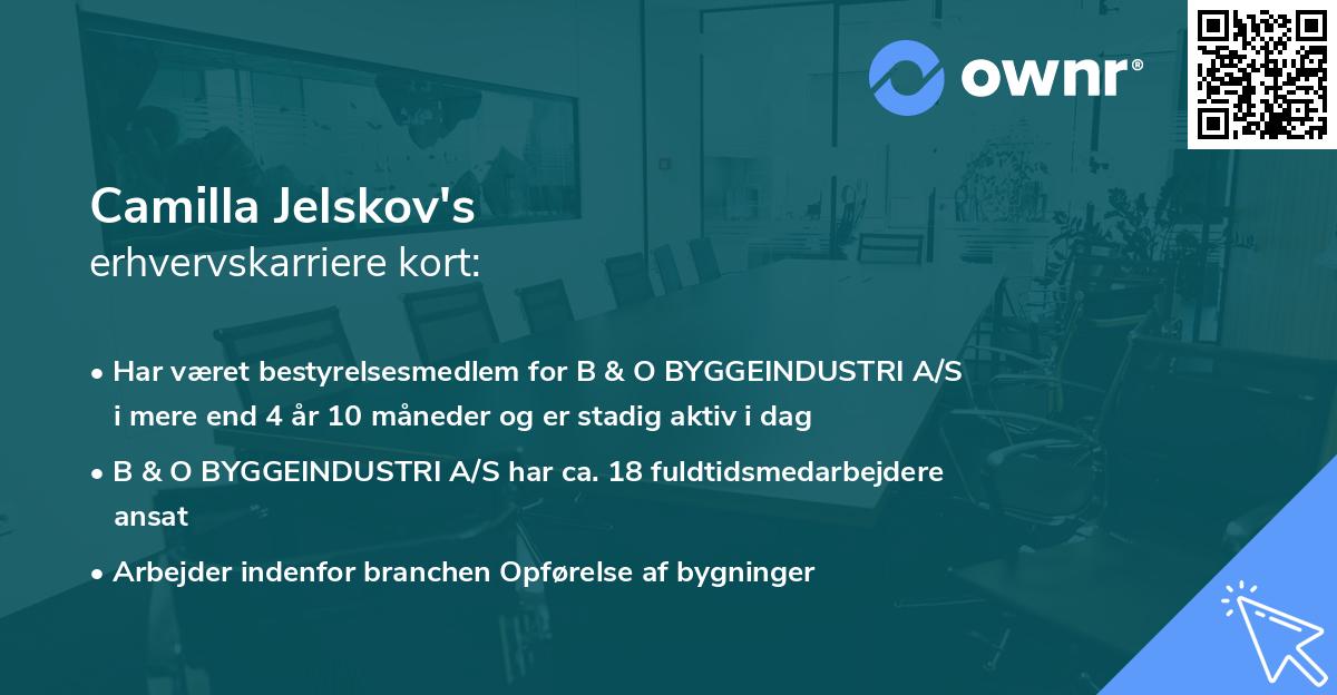 Camilla Jelskov's erhvervskarriere kort