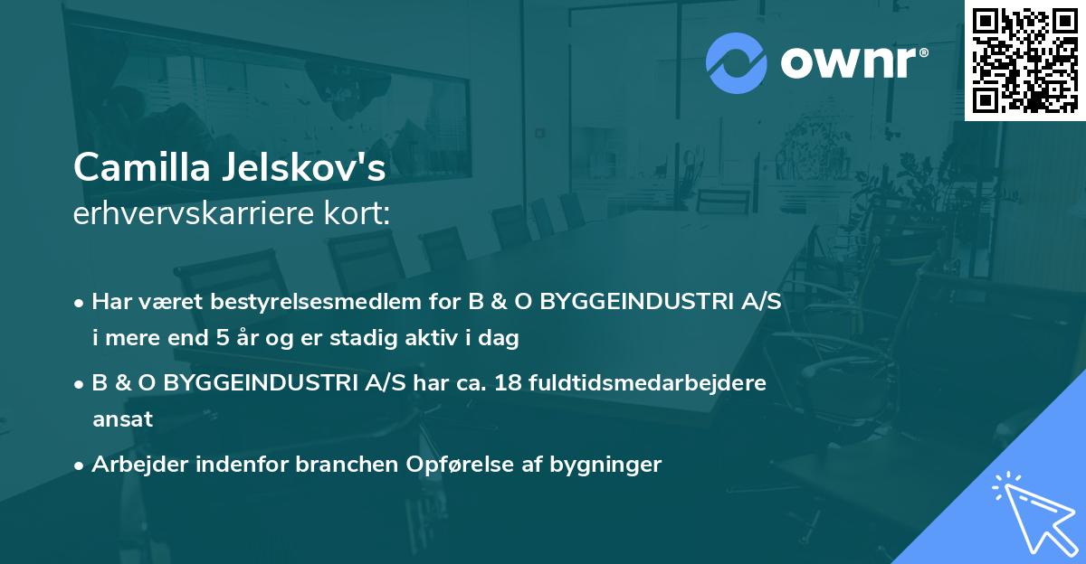 Camilla Jelskov's erhvervskarriere kort