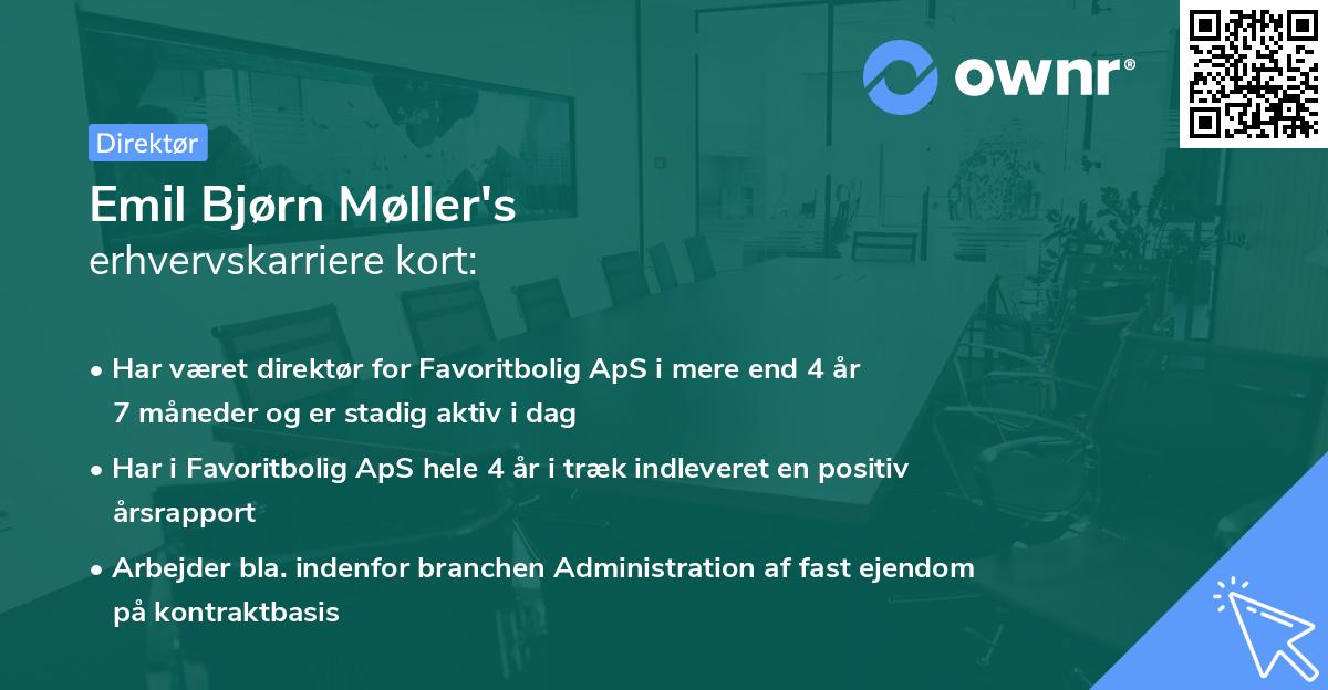 Emil Bjørn Møller's erhvervskarriere kort