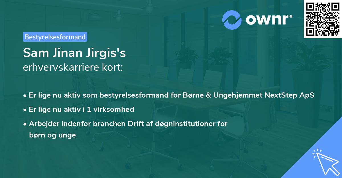 Sam Jinan Jirgis's erhvervskarriere kort