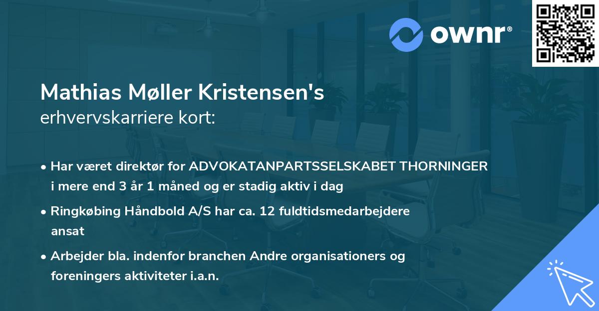 Mathias Møller Kristensen's erhvervskarriere kort