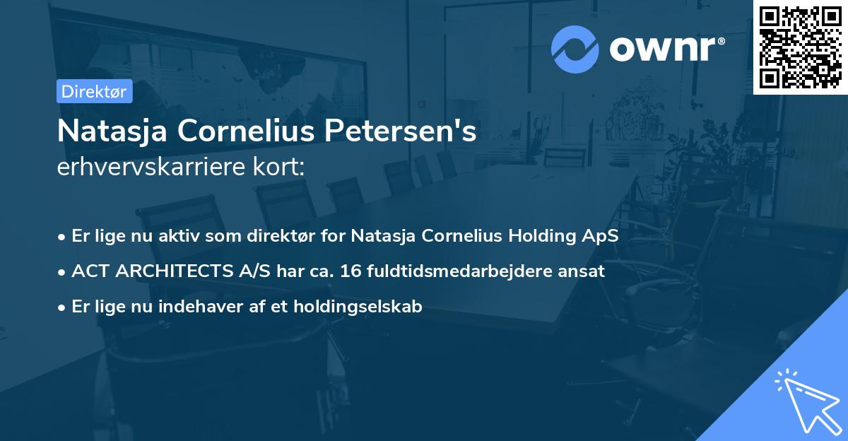 Natasja Cornelius Petersen's erhvervskarriere kort