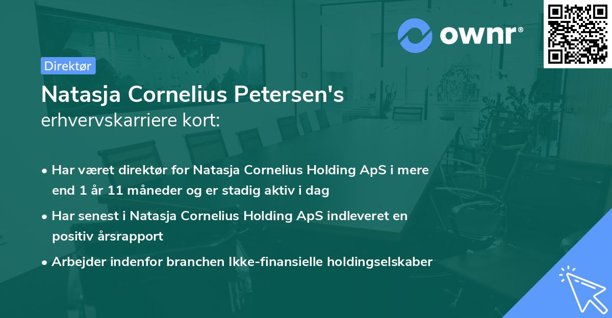 Natasja Cornelius Petersen's erhvervskarriere kort