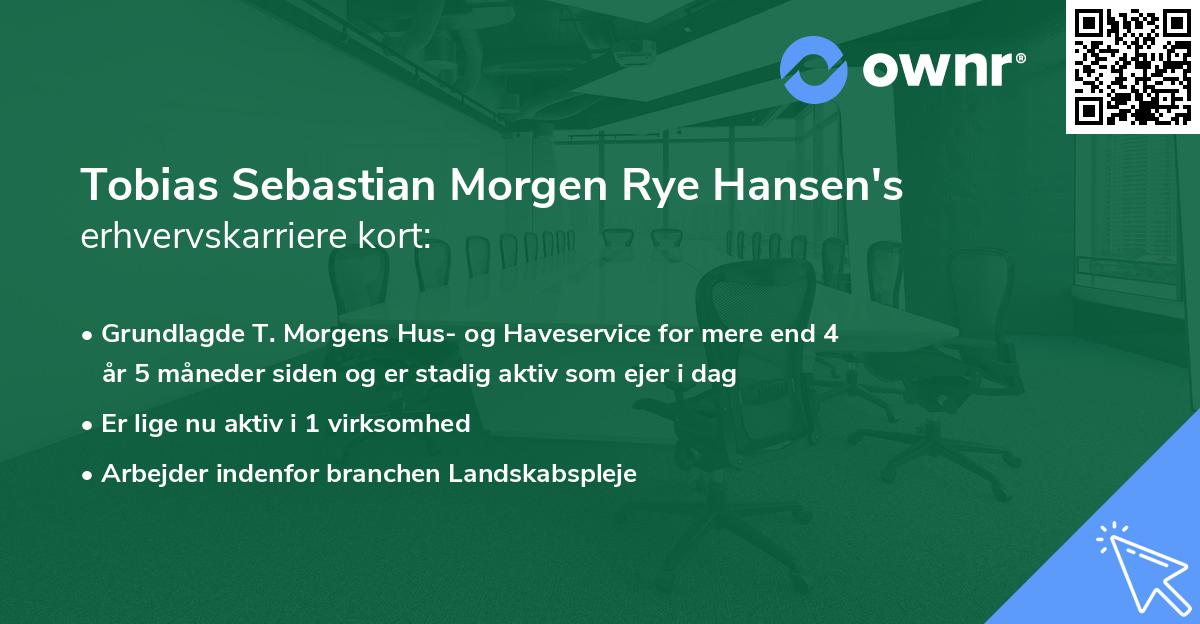 Tobias Sebastian Morgen Rye Hansen har 1 erhvervsrolle » Er bosat i ...