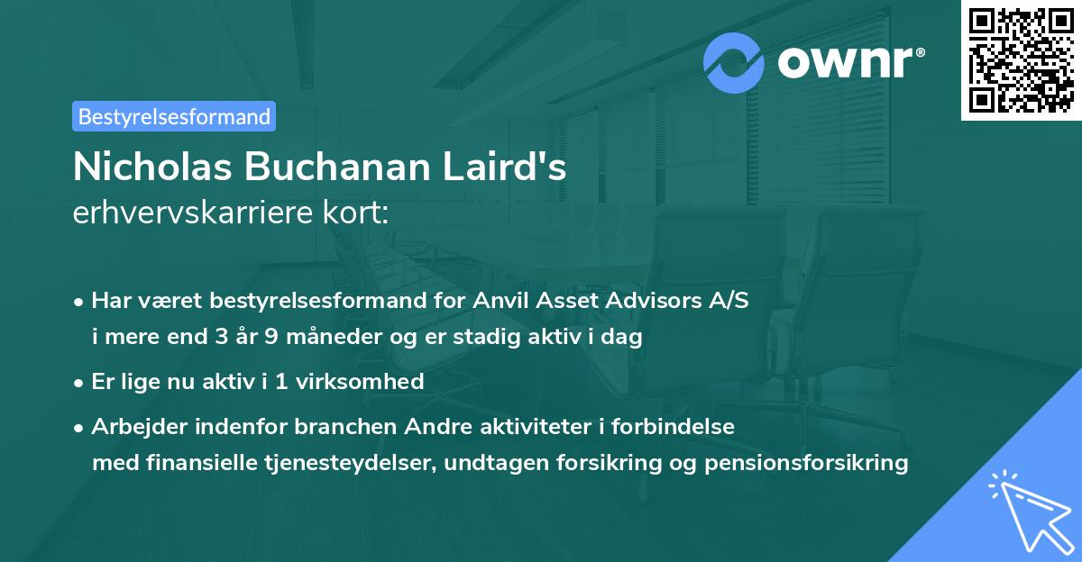 Nicholas Buchanan Laird's erhvervskarriere kort