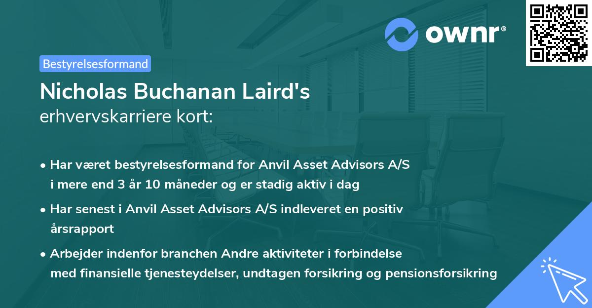 Nicholas Buchanan Laird's erhvervskarriere kort