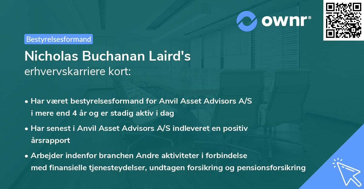 Nicholas Buchanan Laird's erhvervskarriere kort