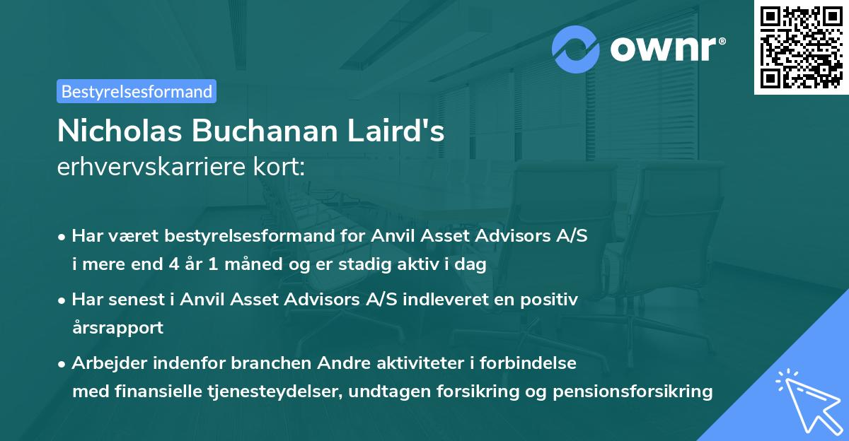 Nicholas Buchanan Laird's erhvervskarriere kort