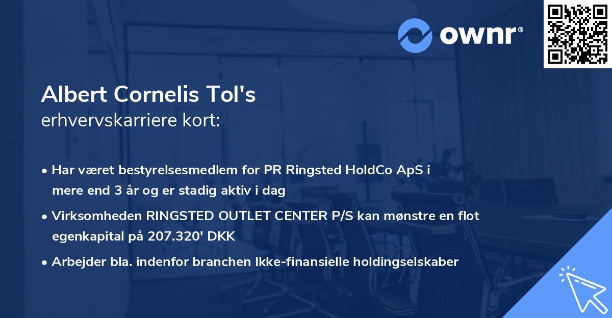 Albert Cornelis Tol's erhvervskarriere kort