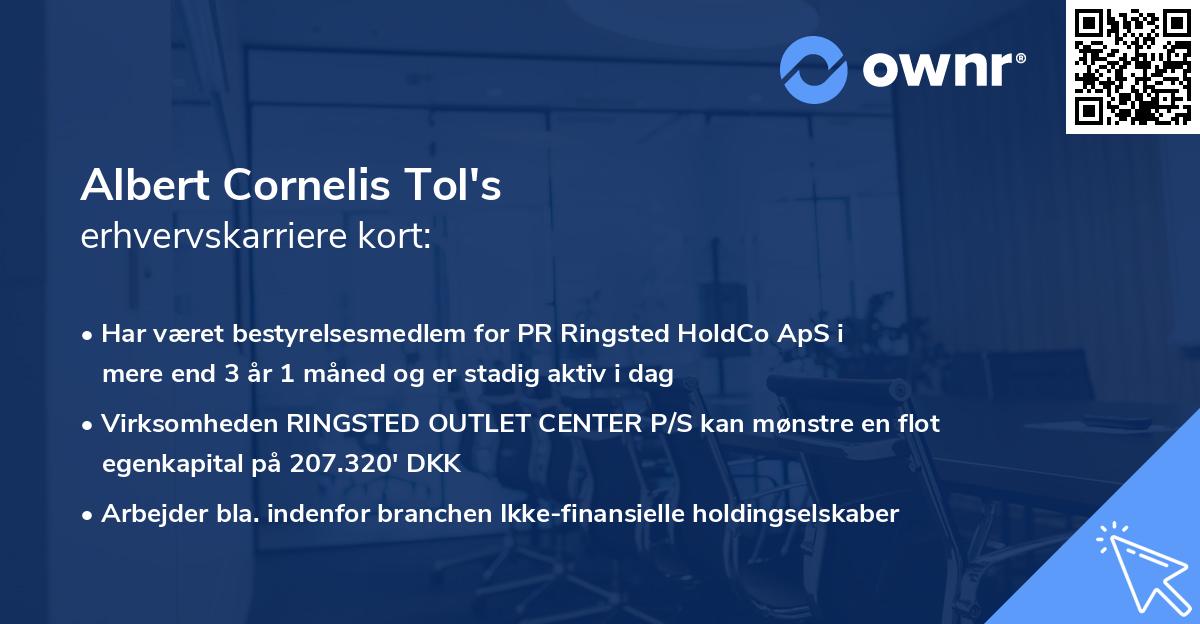 Albert Cornelis Tol's erhvervskarriere kort