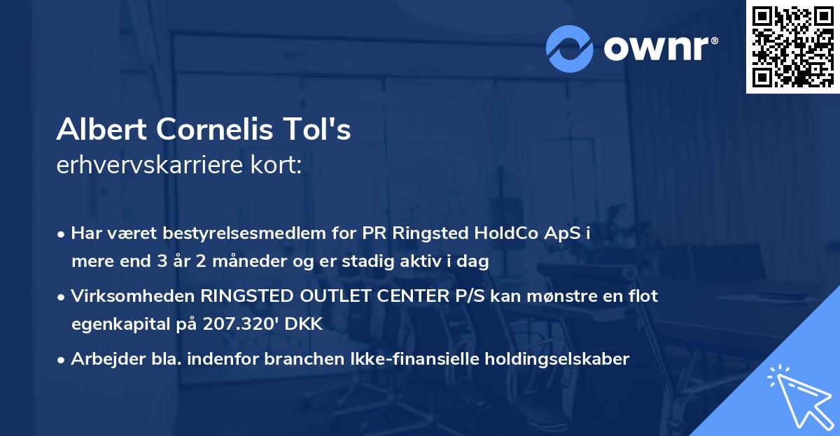 Albert Cornelis Tol's erhvervskarriere kort