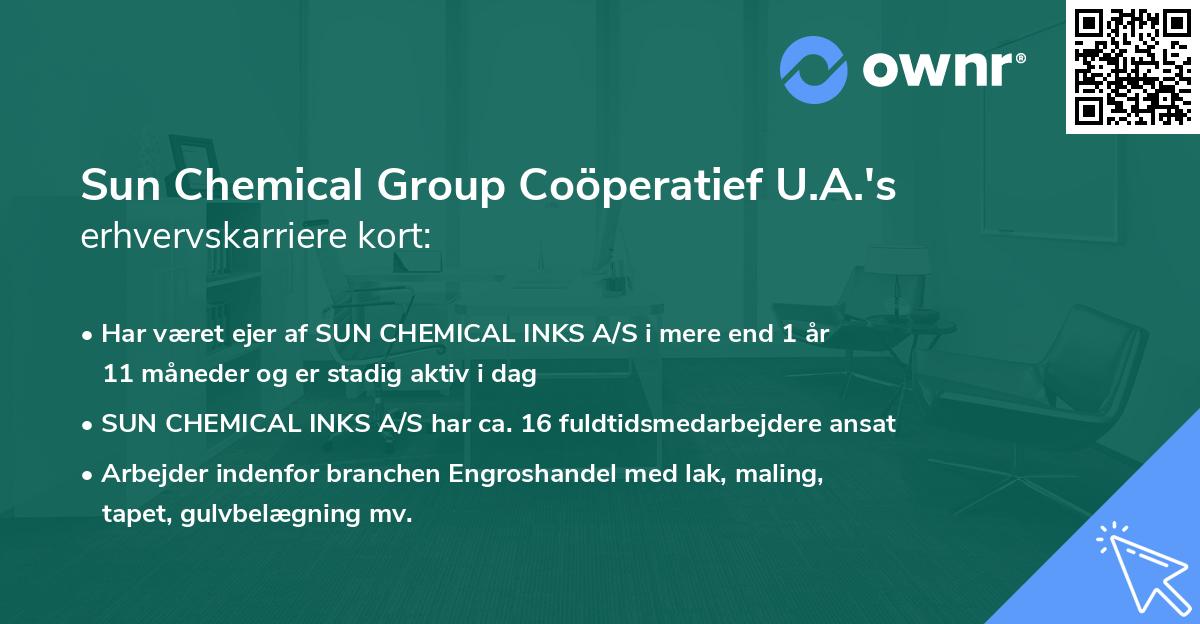 Sun Chemical Group Coöperatief U.A.'s erhvervskarriere kort