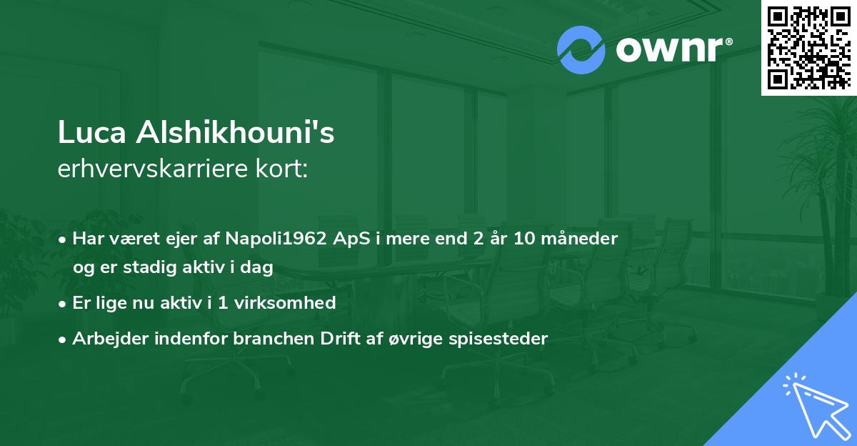 Luca Alshikhouni's erhvervskarriere kort
