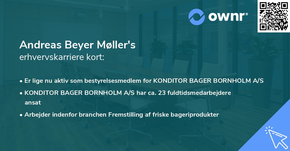 Andreas Beyer Møller's erhvervskarriere kort
