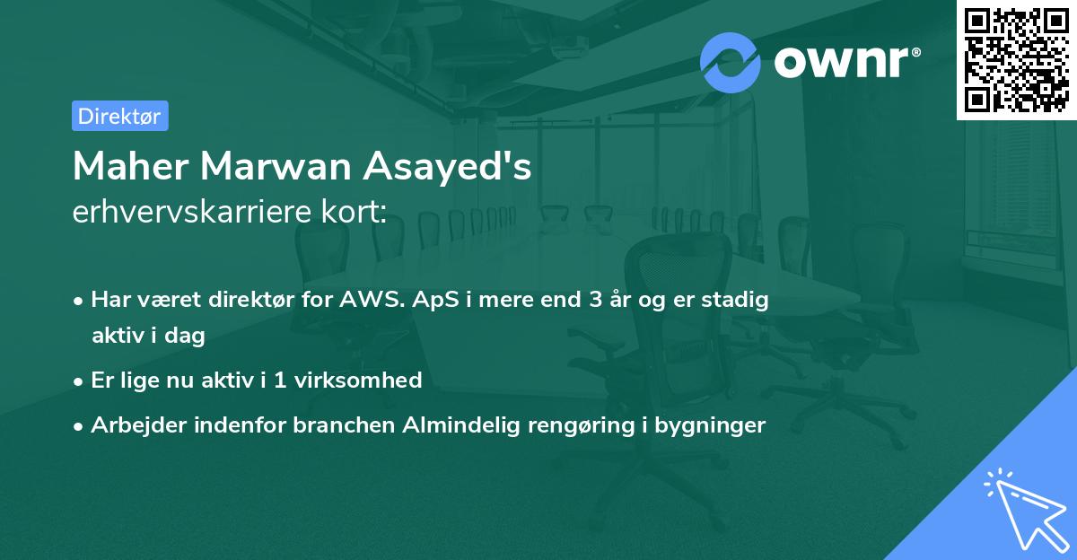 Maher Marwan Asayed's erhvervskarriere kort