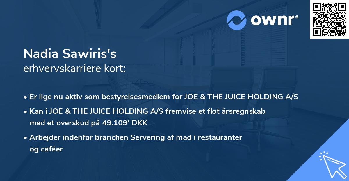 Nadia Sawiris's erhvervskarriere kort