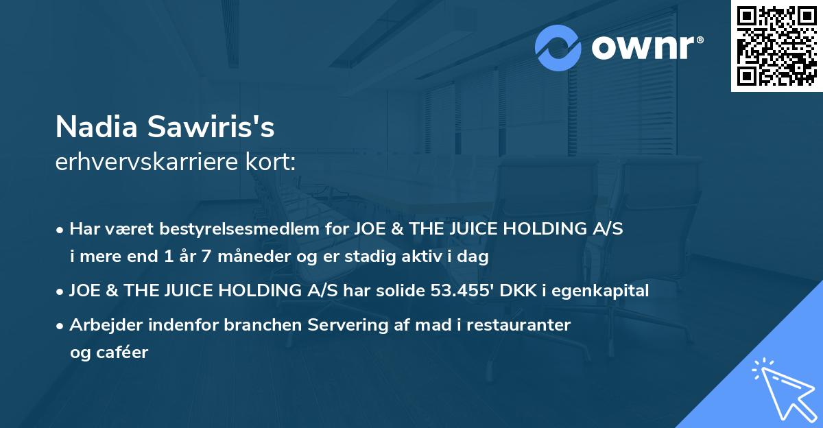 Nadia Sawiris's erhvervskarriere kort