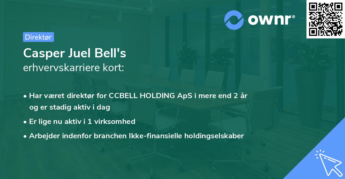 Casper Juel Bell's erhvervskarriere kort
