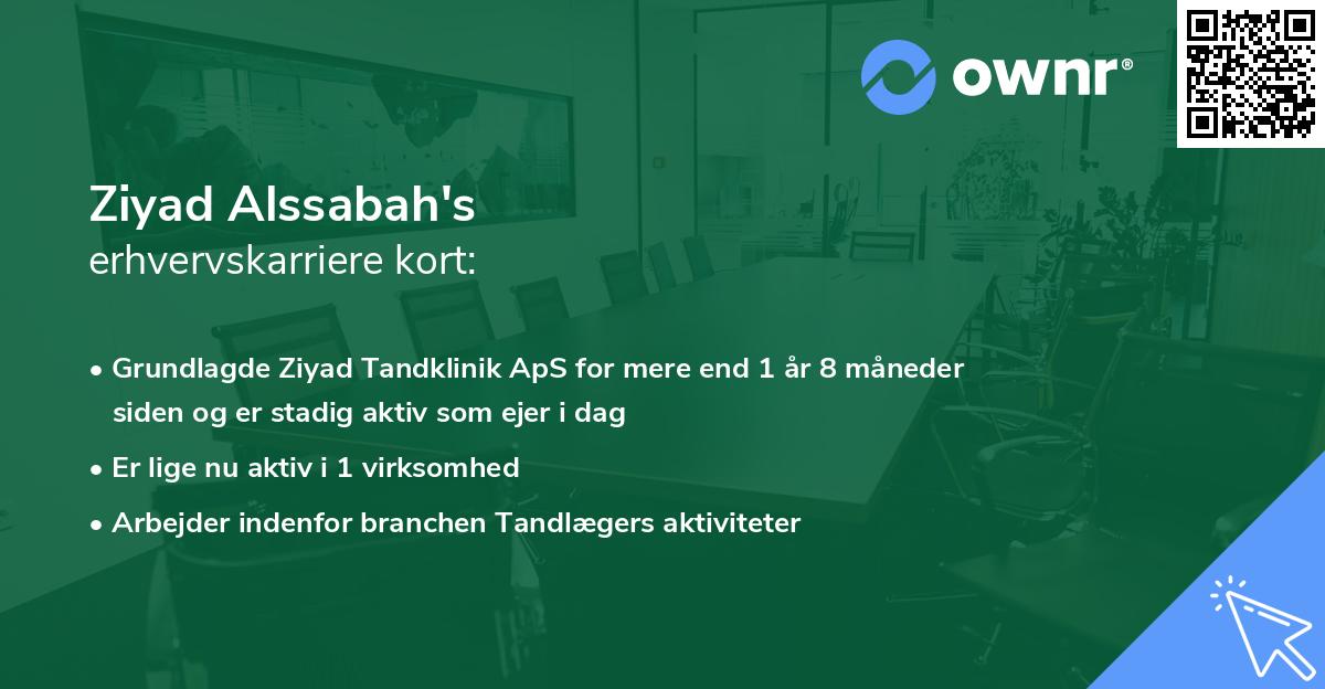 Ziyad Alssabah's erhvervskarriere kort