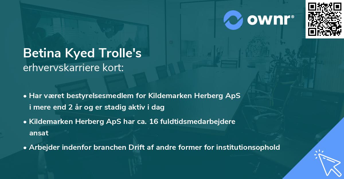 Betina Kyed Trolle's erhvervskarriere kort