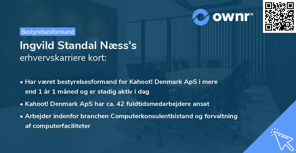 Ingvild Standal Næss's erhvervskarriere kort