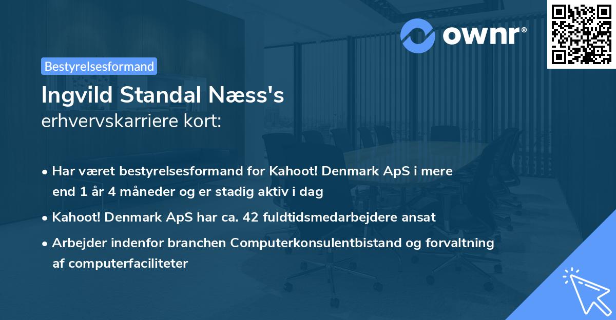 Ingvild Standal Næss's erhvervskarriere kort