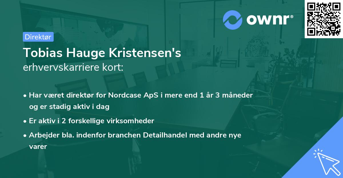 Tobias Hauge Kristensen's erhvervskarriere kort