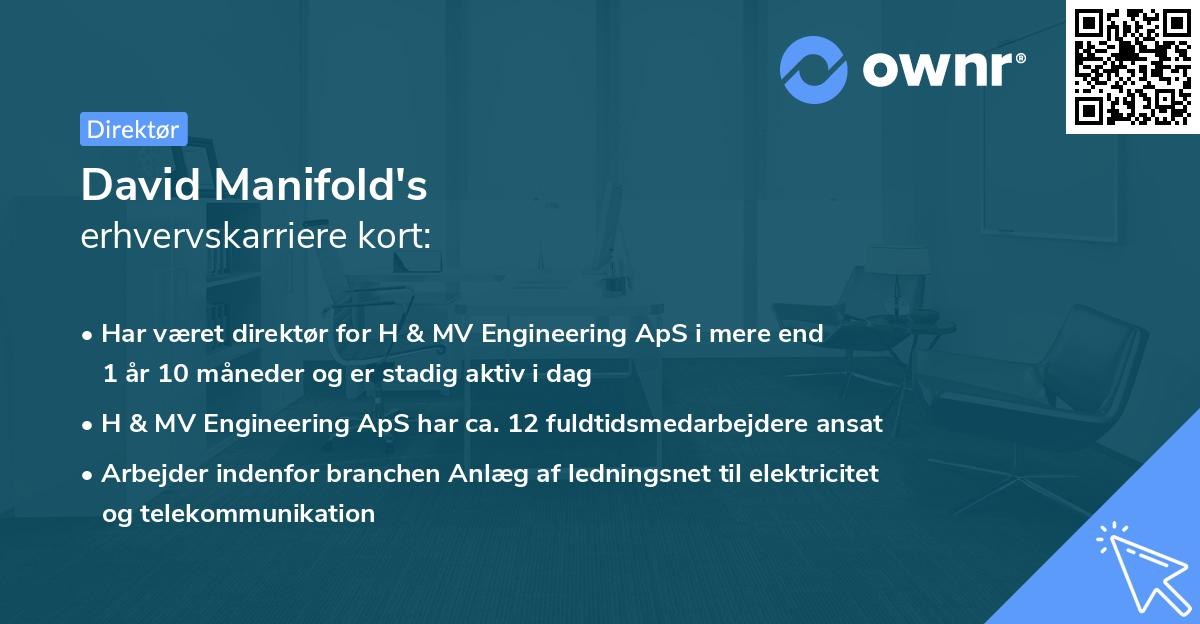 David Manifold's erhvervskarriere kort
