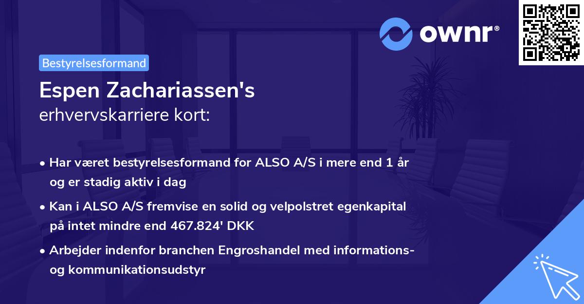 Espen Zachariassen's erhvervskarriere kort