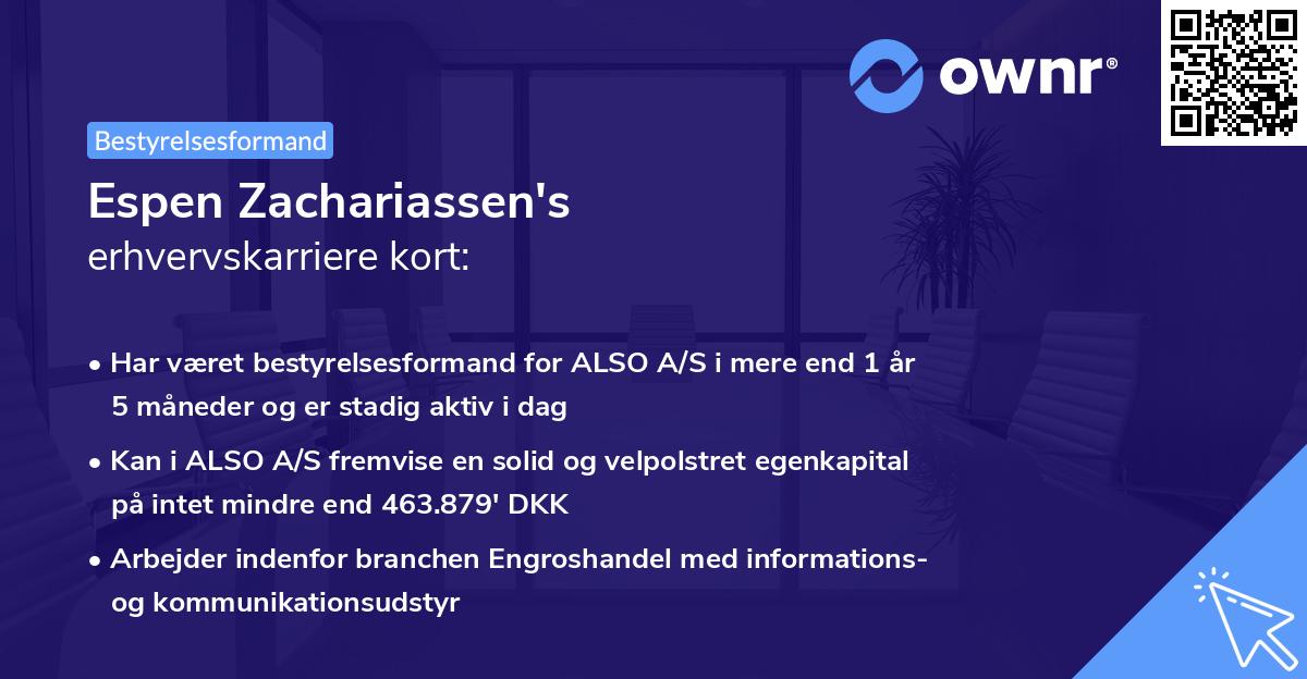Espen Zachariassen's erhvervskarriere kort