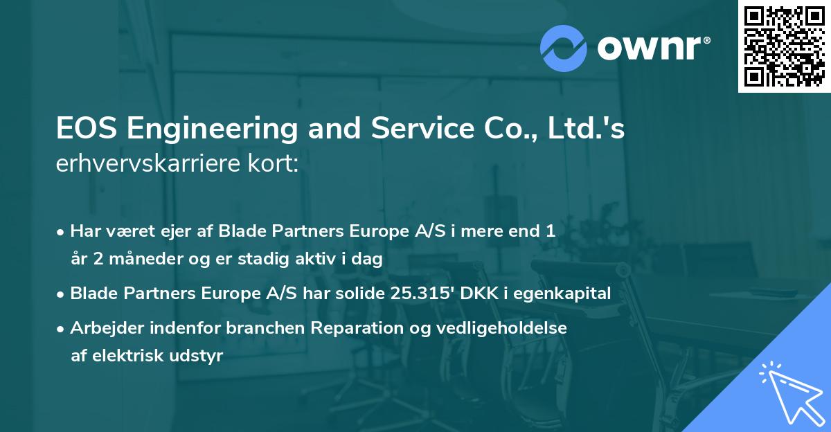 EOS Engineering and Service Co., Ltd.'s erhvervskarriere kort