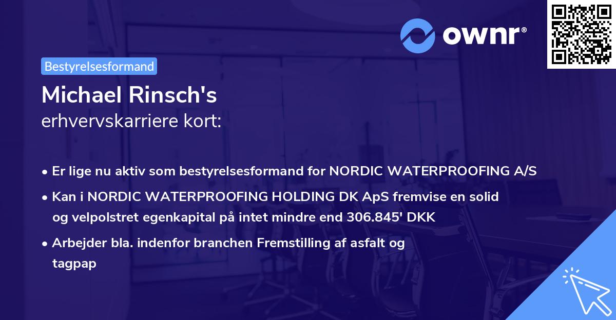 Michael Rinsch's erhvervskarriere kort