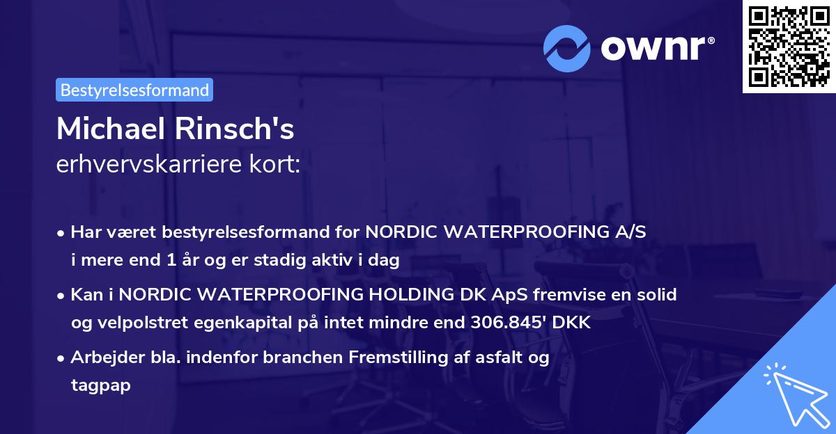 Michael Rinsch's erhvervskarriere kort