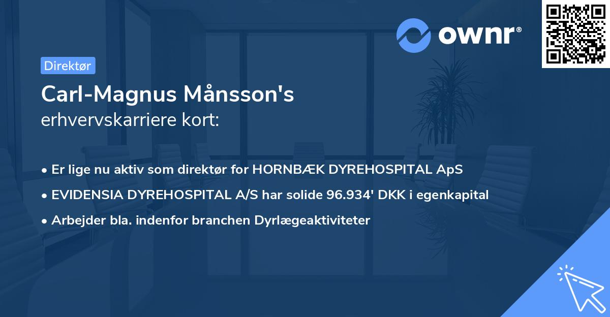 Carl-Magnus Månsson's erhvervskarriere kort