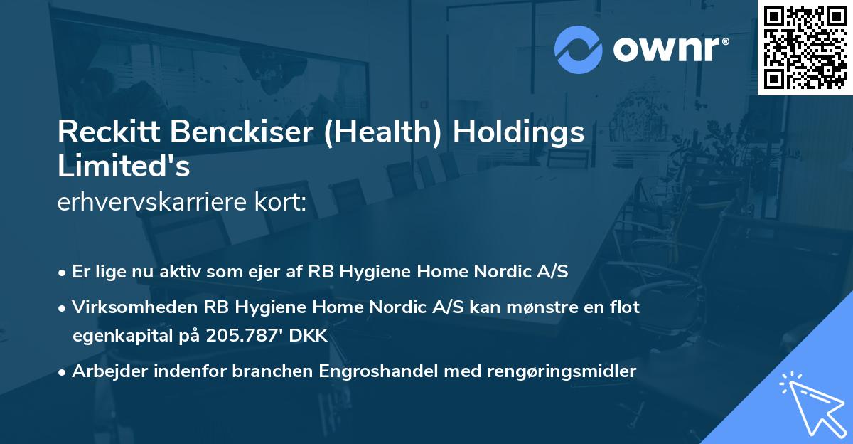 Reckitt Benckiser (Health) Holdings Limited's erhvervskarriere kort
