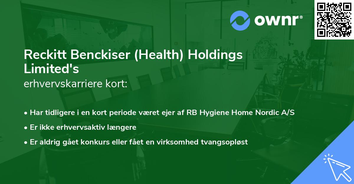 Reckitt Benckiser (Health) Holdings Limited's erhvervskarriere kort